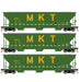 Athearn 18789 HO Scale PS 4740 Covered Hopper Missouri Kansas Texas MKT 3 Pack