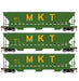 Athearn 18789 HO Scale PS 4740 Covered Hopper Missouri Kansas Texas MKT 3 Pack