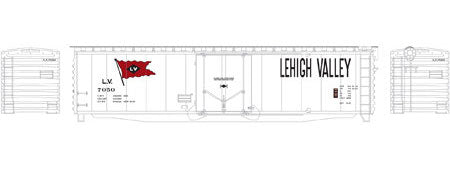 Athearn 18827 N Scale 50' PS-1 Plug Door Boxcar Lehigh Valley LV 7050