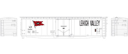 Athearn 18828 N Scale 50' PS-1 Plug Door Boxcar Lehigh Valley LV 7051