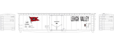 Athearn 18829 N Scale 50' PS-1 Plug Door Boxcar Lehigh Valley LV 7053