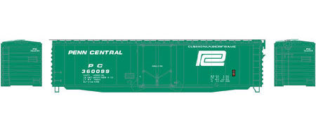 Athearn 18837 N Scale 50' PS-1 Plug Door Boxcar Penn Central PC 360099