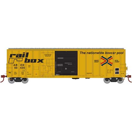 Athearn 20080 N Scale 50' FMC Exterior Post Combo Door Boxcar "Early" Railbox ABOX 50420