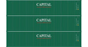 Athearn 20102 N Scale 40' Low Cube Container Capital CLHU 3 Pack #1