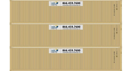 Athearn 20106 N Scale 40' Low Cube Container Mobile Modular ANYU 3 Pack #1