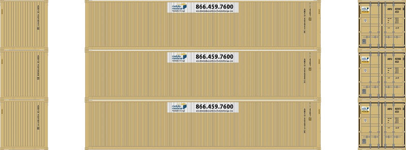 Athearn 20107 N Scale 40' Low Cube Container Mobile Modular ANYU 3 Pack #2