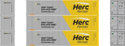 Athearn 20108 N Scale 40' Low Cube Container Herc Rentals EASU 3 Pack #1