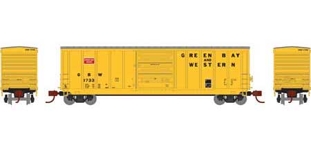 Athearn 2285 N Scale 50' PS 5277 Boxcar Green Bay & Western GB&W 1733