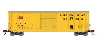 Athearn 2285 N Scale 50' PS 5277 Boxcar Green Bay & Western GB&W 1733