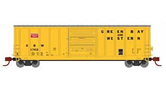 Athearn 2286 N Scale 50' PS 5277 Boxcar Green Bay & Western GB&W 1742