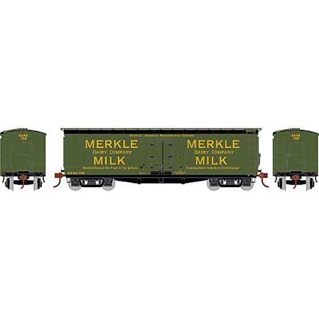 Athearn 24036 N Scale 40' Pfaudler Milk Car Merkle GARE 748
