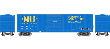 Athearn 24272 N Scale 50' FMC 5347 Boxcar Meridian and Bigbee M&B 4018