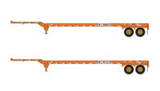 Athearn 24519 HO Scale 45' Container Chassis Yang Ming 2 Pack