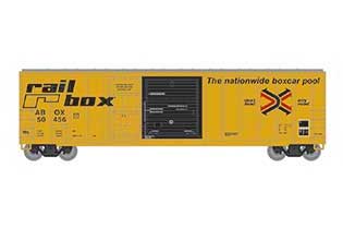 Athearn 24584 N Scale 50' FMC Combo Door Boxcar "Early" Railbox ABOX 50456