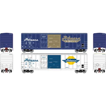 Athearn 24599 N Scale 50' FMC Combo Door Boxcar 2 Car Collector Set