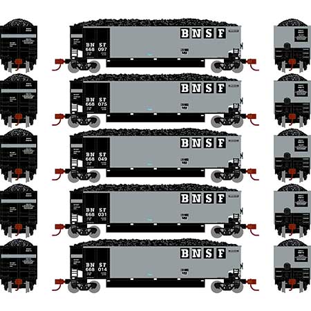 Athearn 25069 N Scale BethGon Coalporter BNSF 5 Pack #3