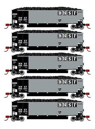 Athearn 25069 N Scale BethGon Coalporter BNSF 5 Pack #3