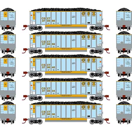 Athearn 25078 N Scale BethGon Coalporter CSX 5 Pack #2