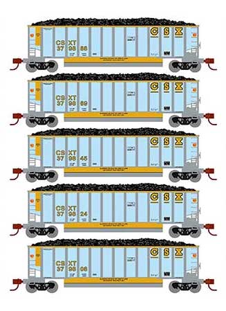 Athearn 25078 N Scale BethGon Coalporter CSX 5 Pack #2