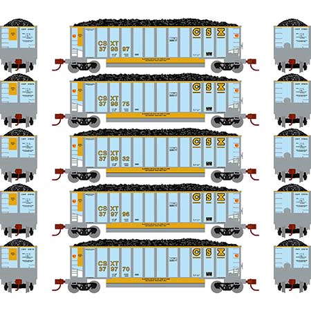 Athearn 25079 N Scale BethGon Coalporter CSX 5 Pack #3