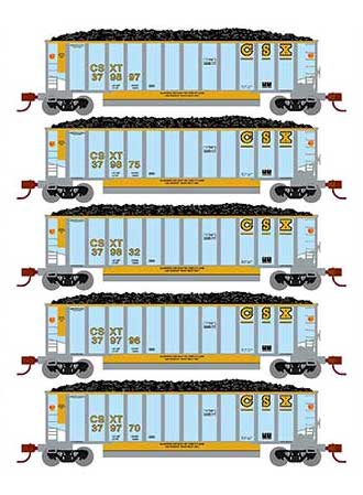 Athearn 25079 N Scale BethGon Coalporter CSX 5 Pack #3