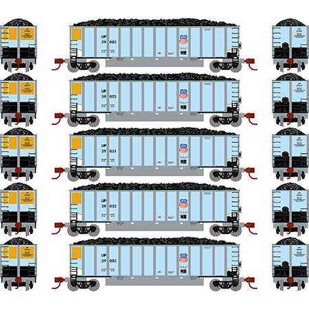 Athearn 25085 N Scale BethGon Coalporter Union Pacific UP 5 Pack #2