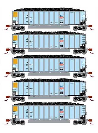 Athearn 25085 N Scale BethGon Coalporter Union Pacific UP 5 Pack #2