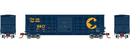 Athearn 25373 N Scale 50' Waffle Boxcar Baltimore and Ohio B&O 486484