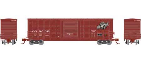Athearn 25375 N Scale 50' Waffle Boxcar Chicago and NorthWestern C&NW 160398