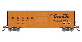 Athearn 25379 N Scale 50' Waffle Boxcar Rio Grande D&RGW 65327