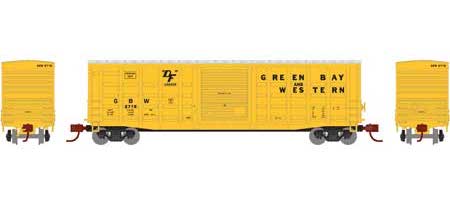 Athearn 25382 N Scale 50' Waffle Boxcar Green Bay Western GB&W 2719