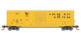 Athearn 25382 N Scale 50' Waffle Boxcar Green Bay Western GB&W 2719