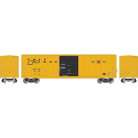 Athearn 25467 N Scale 50' FMC 5347 Boxcar Railbox "Small Logo"  RBOX 1046
