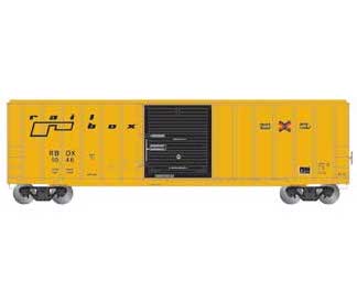 Athearn 25467 N Scale 50' FMC 5347 Boxcar Railbox "Small Logo"  RBOX 1046