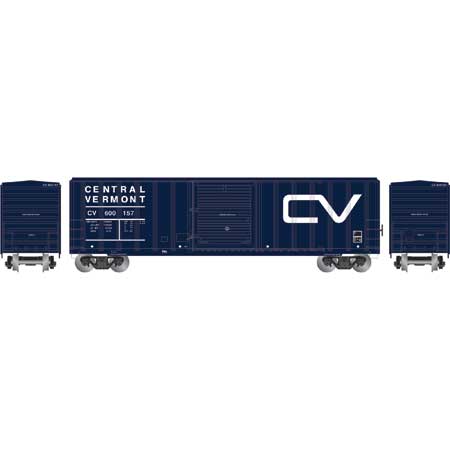 Athearn 25474 N Scale 50' FMC 5347 Boxcar Central Vermont CV 600157