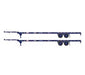Athearn 26032 HO Scale 53' Container Chassis Pacer Stack Train 2 Pack