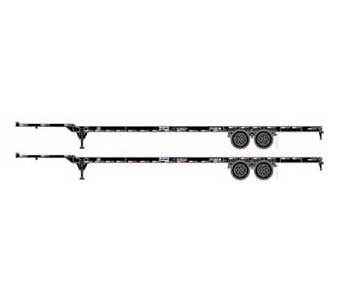 Athearn 26035 HO Scale 53' Container Chassis Seacastle 2 Pack