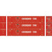 Athearn 26523 HO Scale 53' Jindo Intermodal Container Canadian Tire CDAU 3-Pack #1
