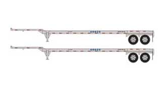 Athearn 26611 HO Scale 45' Container Chassis COSCO 2 Pack