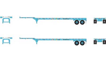 Athearn 26613 HO Scale 45' Container Chassis Maersk 2 Pack