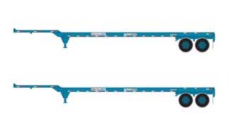 Athearn 26614 HO Scale 45' Container Chassis Wan Hai 2 Pack