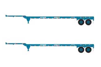 Athearn 26615 HO Scale 45' Container Chassis Trans Pacific 2 Pack