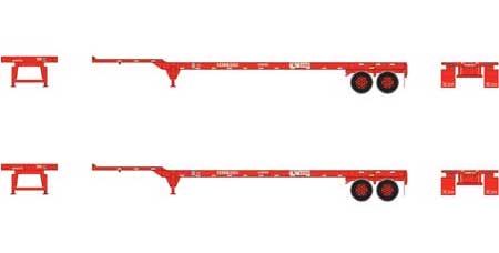 Athearn 26632 HO Scale 45' Container Chassis K-Line 2 Pack
