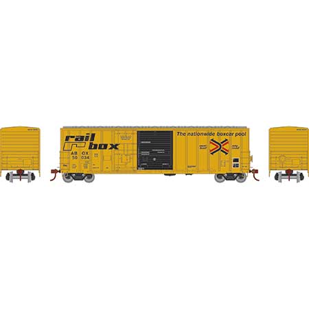 Athearn 26727 HO Scale 50' FMC Combo Door Boxcar "Early" Railbox ABOX 50034
