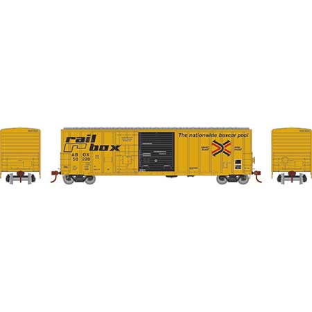 Athearn 26728 HO Scale 50' FMC Combo Door Boxcar "Early" Railbox ABOX 50220