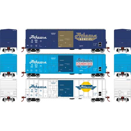 Athearn 26745 HO Scale 50' FMC Combo Door Boxcar 3 Car Collector Set