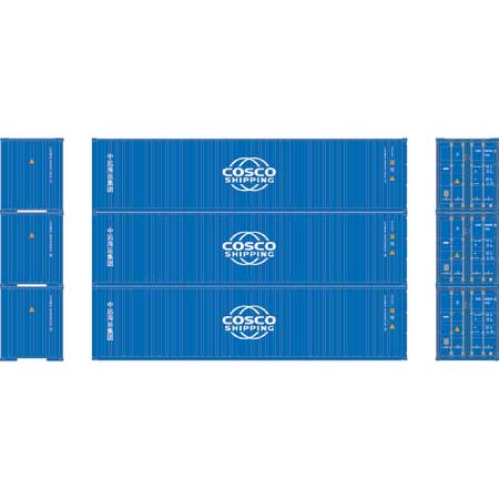 Athearn 27039 HO Scale 40' High Cube Container Ocean Network Express ONE 3 Pack