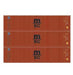 Athearn 27043 HO Scale 40' High Cube Container MSC/Florens 3 Pack