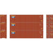 Athearn 27044 HO Scale 40' High Cube Container Touax/MOL 3 Pack