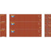 Athearn 27045 HO Scale 40' High Cube Container Touax/MOL 3 Pack